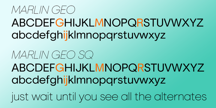 Пример шрифта Marlin Geo SQ #2
