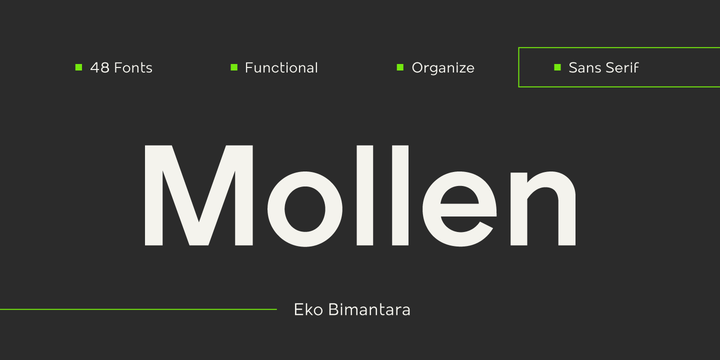 Пример шрифта Mollen #1
