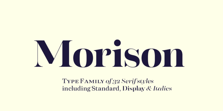 Пример шрифта Morison #1