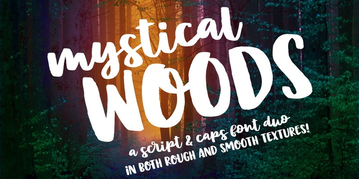 Пример шрифта Mystical Woods #1