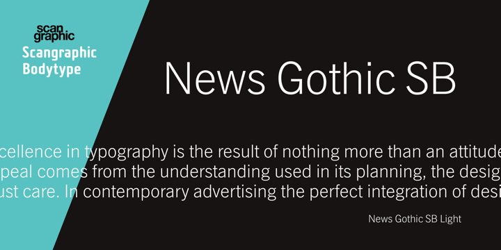 Пример шрифта News Gothic SB #1
