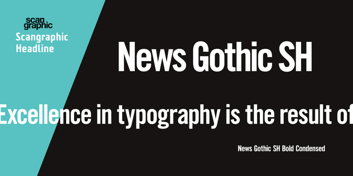 Пример шрифта News Gothic SH #1