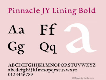 Пример шрифта Pinnacle JY #1