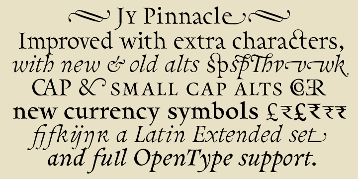 Пример шрифта Pinnacle JY Pro #1
