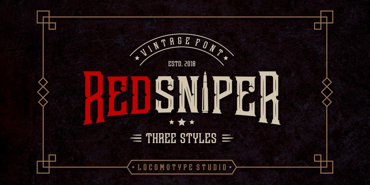 Пример шрифта Redsniper #1