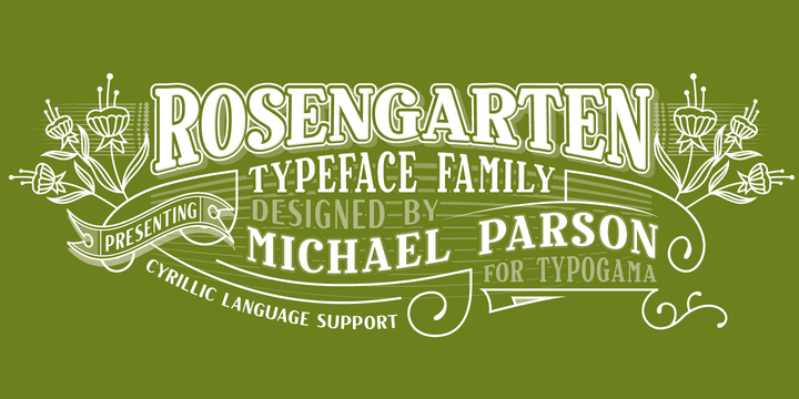 Пример шрифта Rosengarten #1