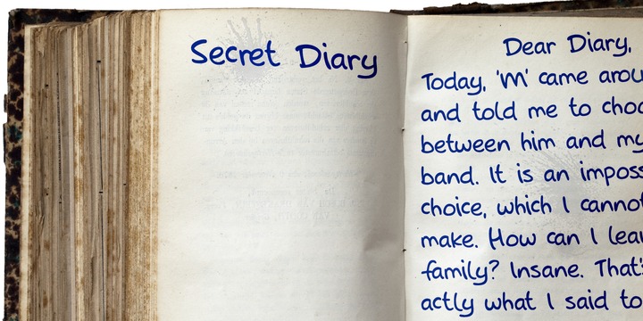 Пример шрифта Secret Diary #3
