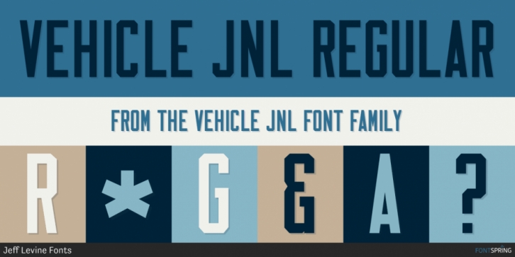 Пример шрифта Vehicle JNL #1