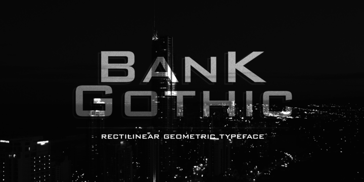 Пример шрифта Bank Gothic #1