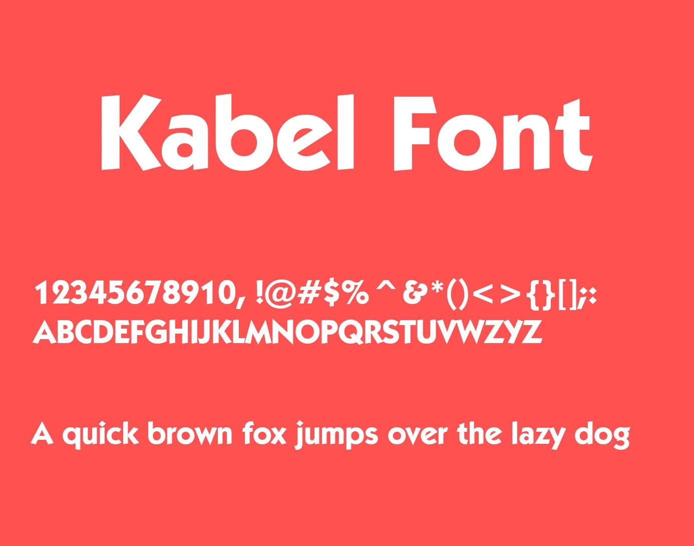Пример шрифта Kabel #1
