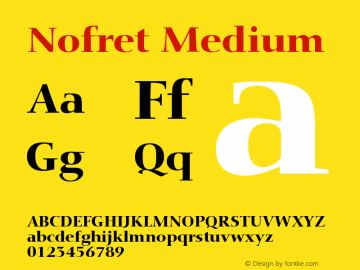 Пример шрифта Nofret #1