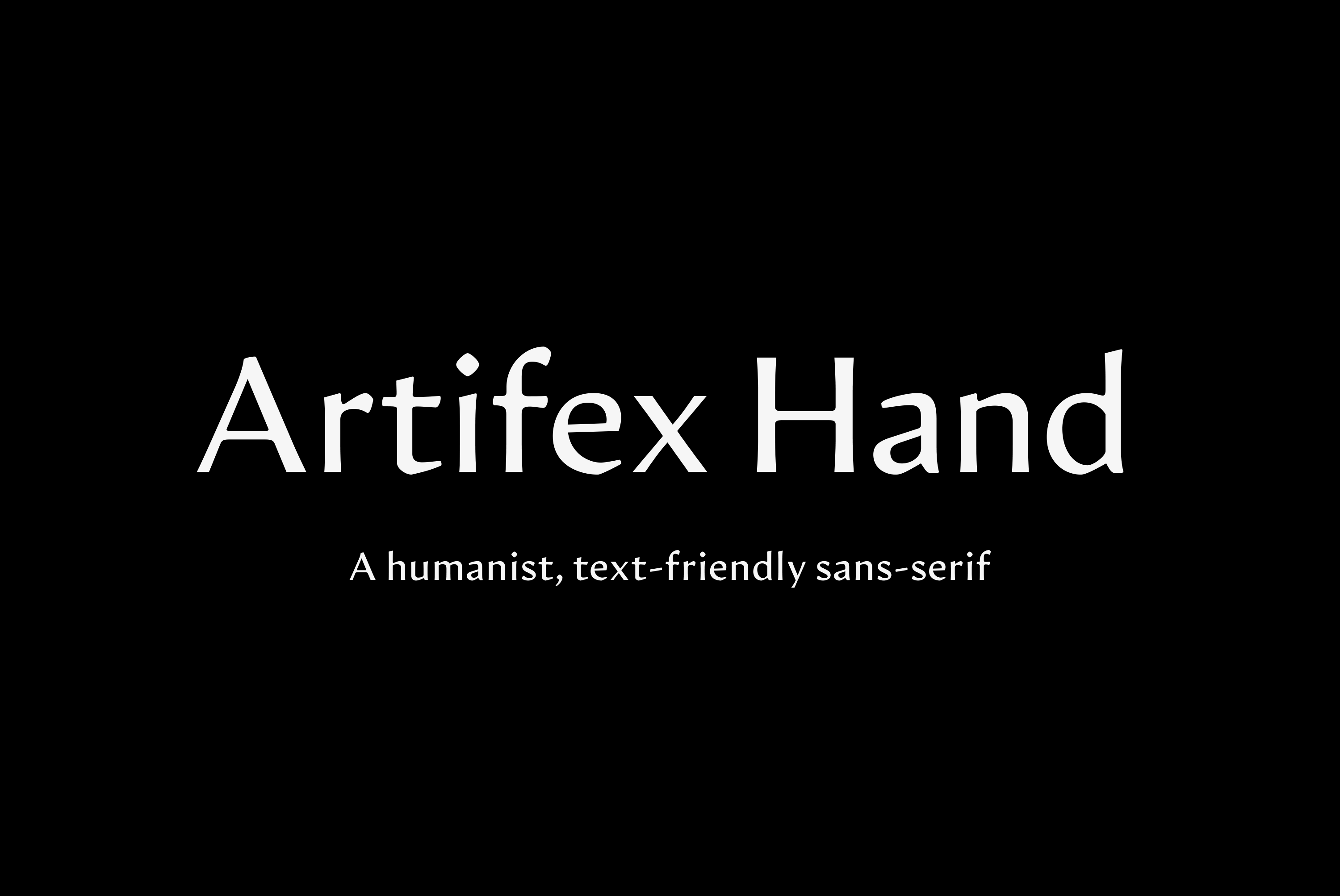 Пример шрифта Artifex Hand CF #1