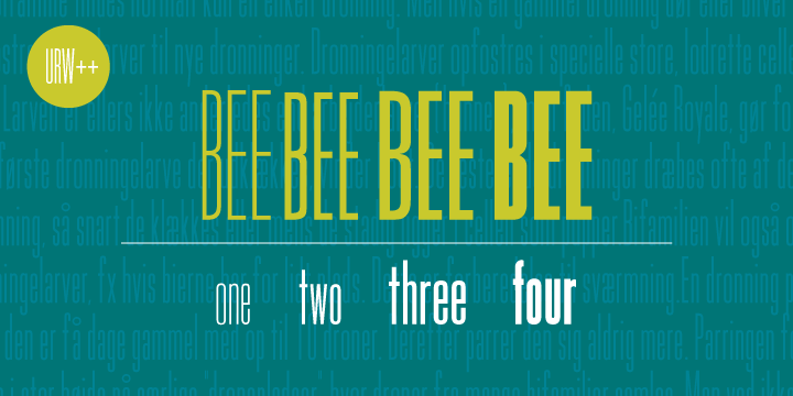 Пример шрифта Bee #1