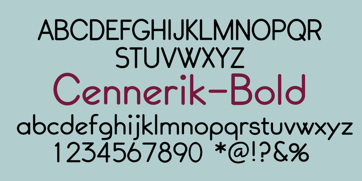 Пример шрифта Cennerik #3