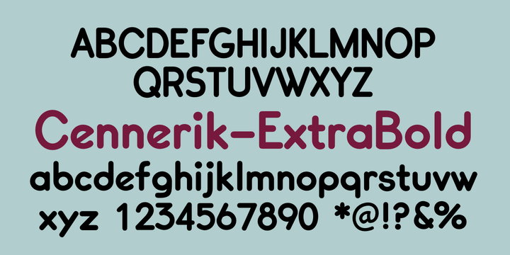 Пример шрифта Cennerik #4