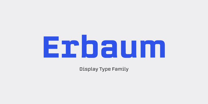 Пример шрифта Erbaum #1