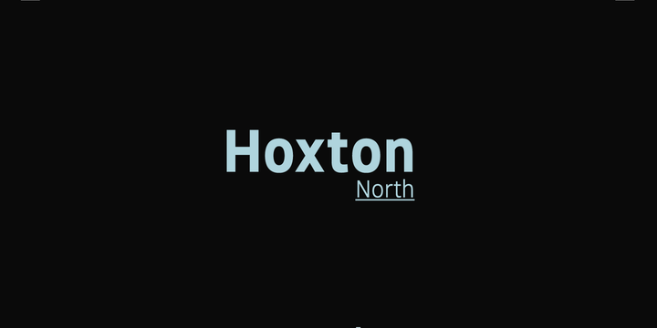 Пример шрифта Hoxton North #1