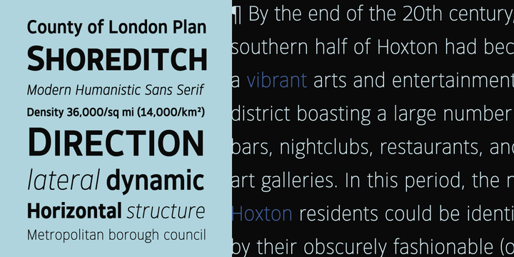 Пример шрифта Hoxton North #5