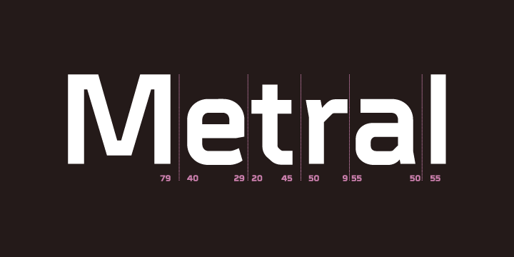 Пример шрифта Metral #1