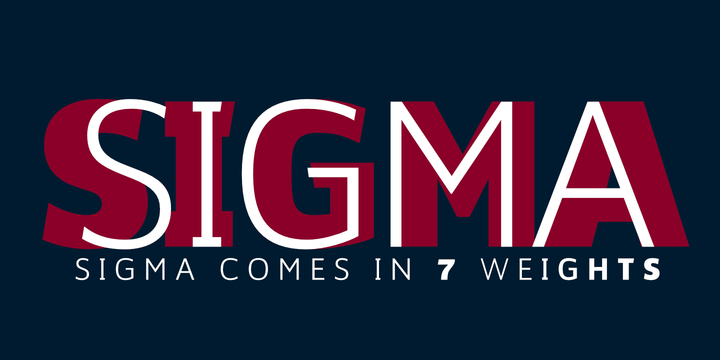 Пример шрифта Sigma #1