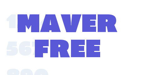 Пример шрифта Maver Free #1