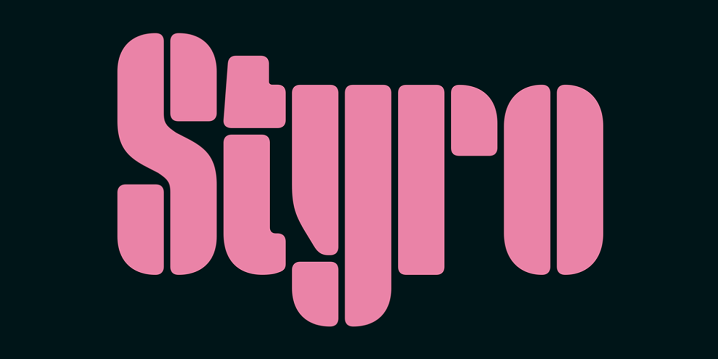 Пример шрифта Styro #2