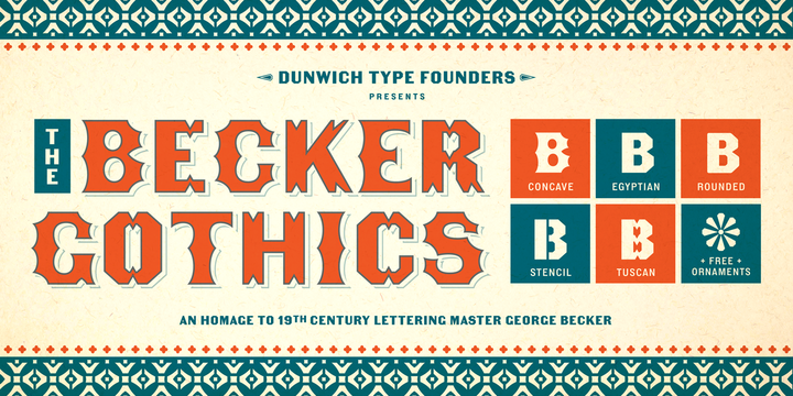 Пример шрифта Becker Gothics #1