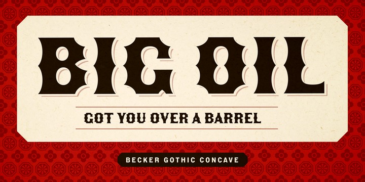 Пример шрифта Becker Gothics #5