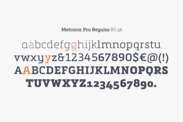 Пример шрифта Metronic Slab Pro #3