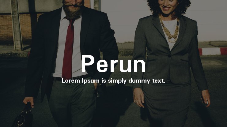 Пример шрифта Perun #1