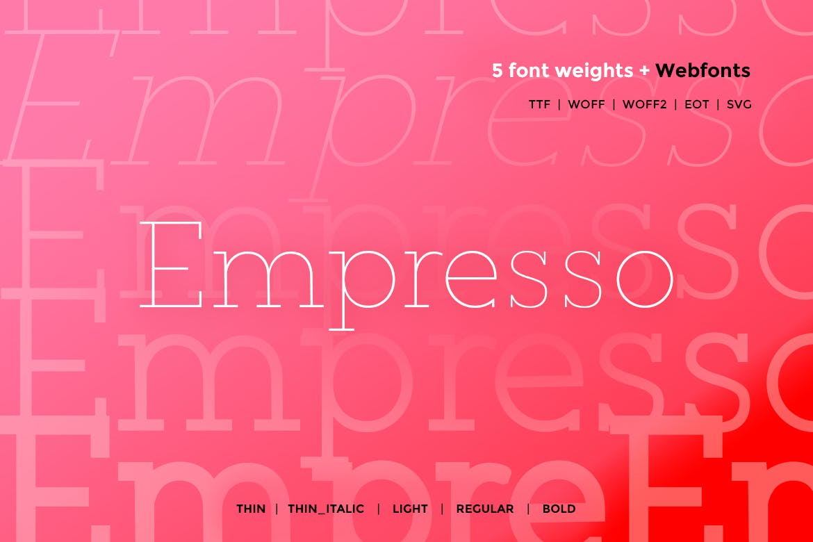 Пример шрифта Empresso #1