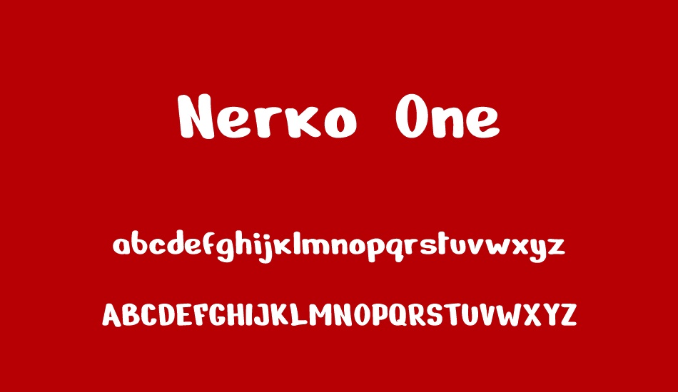 Пример шрифта Nerko One #1