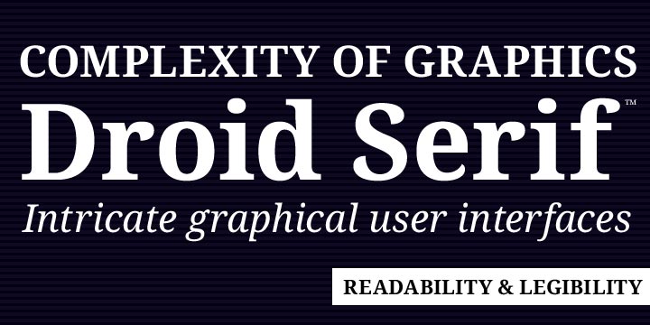 Пример шрифта Droid Serif #1