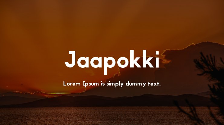 Пример шрифта Jaapokki #1