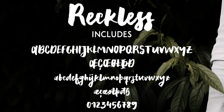 Пример шрифта Reckless #1