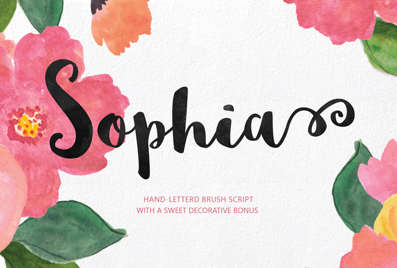 Пример шрифта Sophia script #1