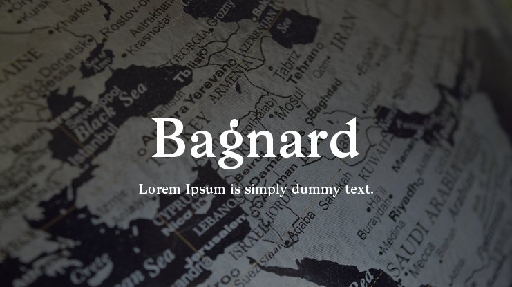 Пример шрифта Bagnard #1
