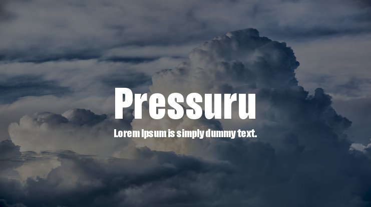 Пример шрифта Pressuru #1