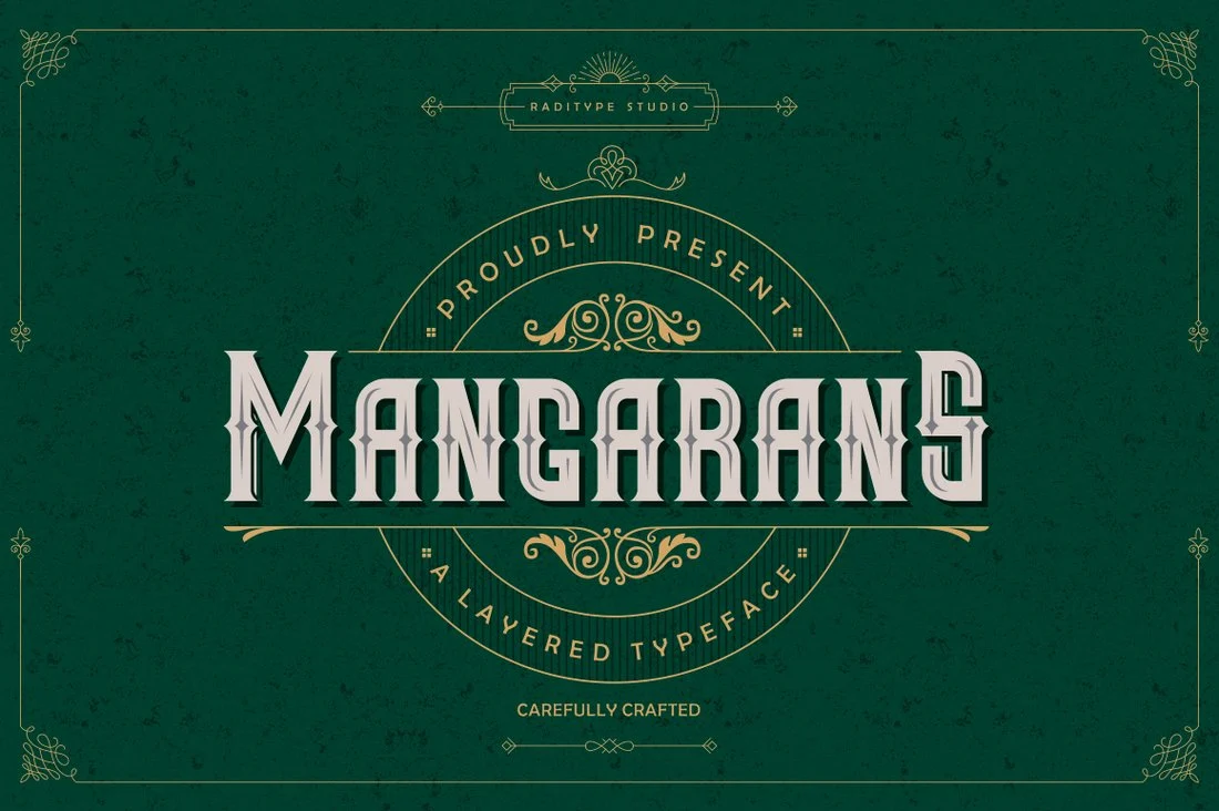 Пример шрифта Mangarans #1
