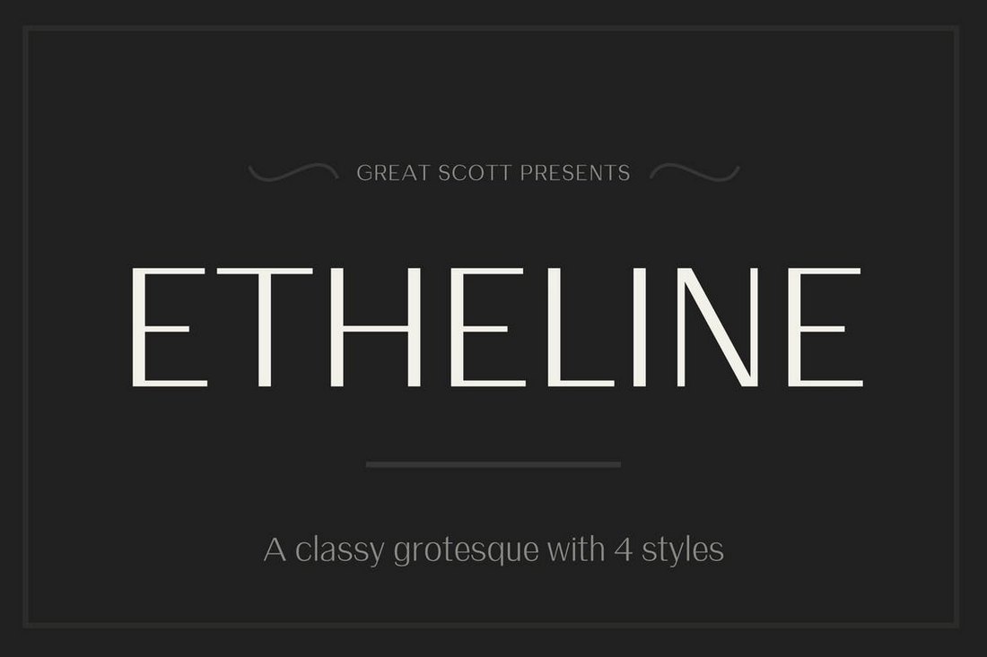 Пример шрифта Etheline #1