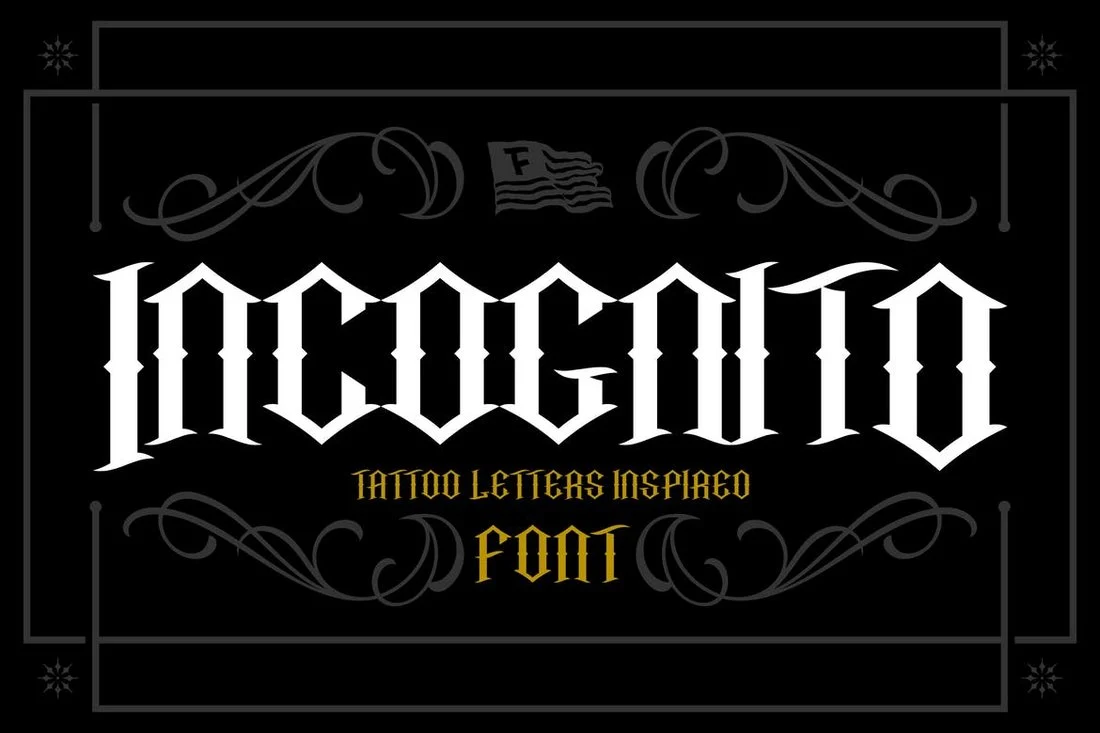 Пример шрифта Incognito #1