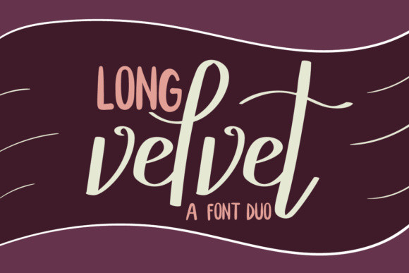 Пример шрифта Long Velvet #1