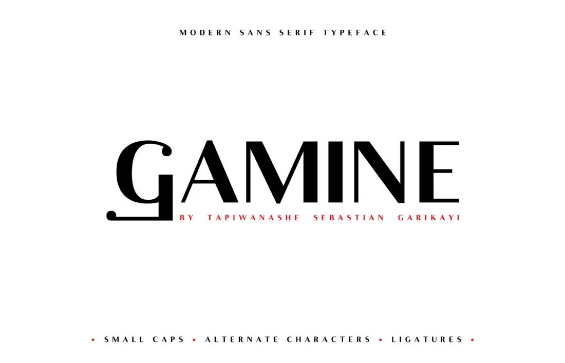 Пример шрифта Gamine #1