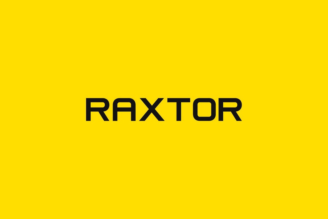 Пример шрифта Raxtor #1
