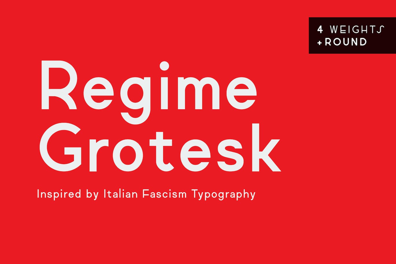 Пример шрифта Regime Grotesk Round #1