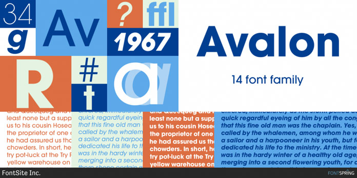 Пример шрифта Avalon #1