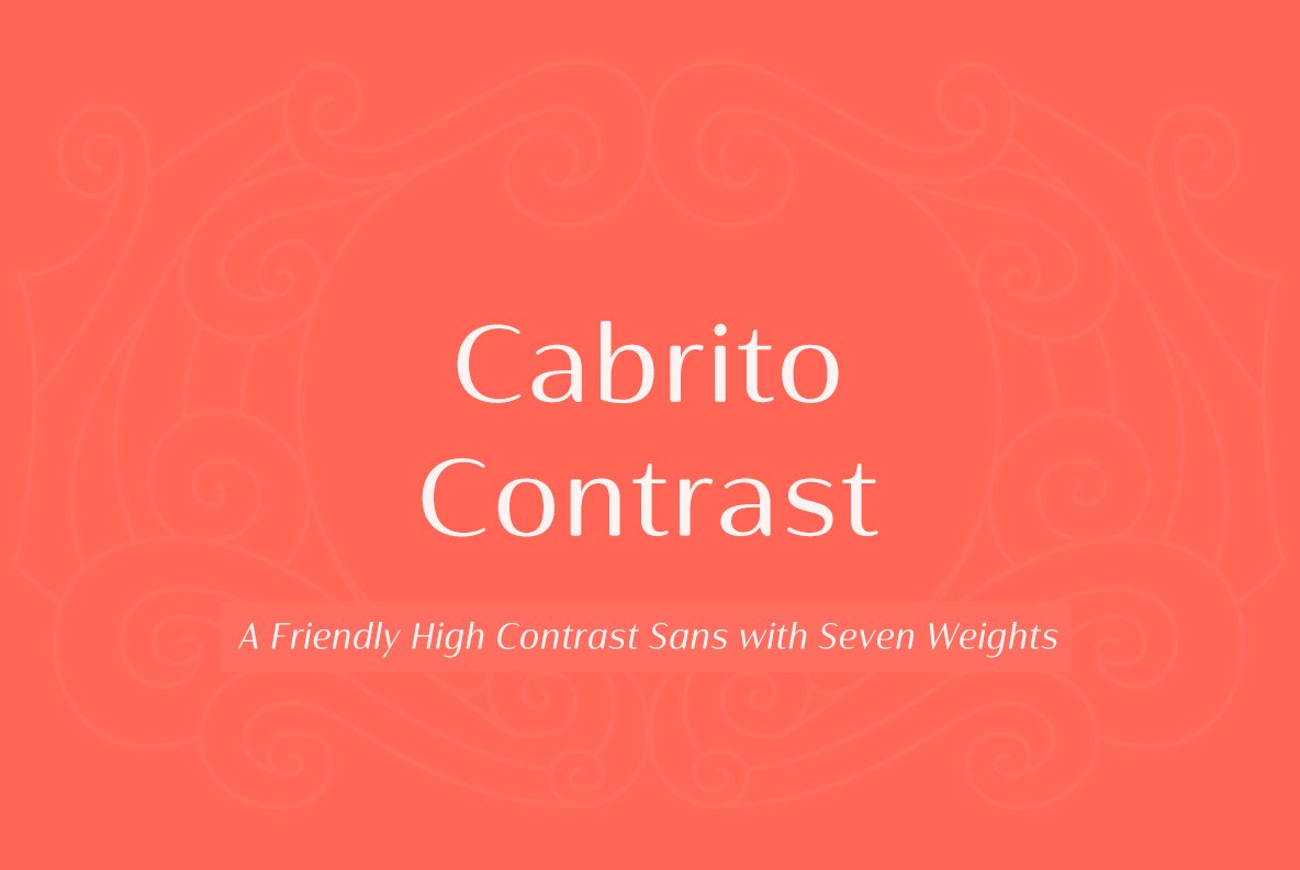 Пример шрифта Cabrito Contrast Ext #1