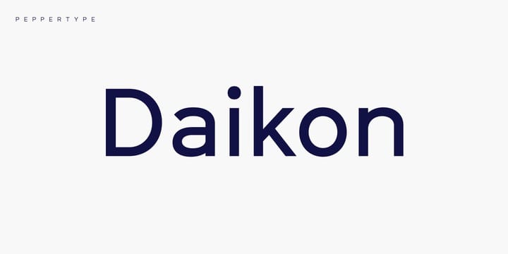 Пример шрифта Daikon #1