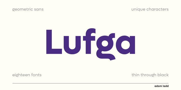 Пример шрифта Lufga #1