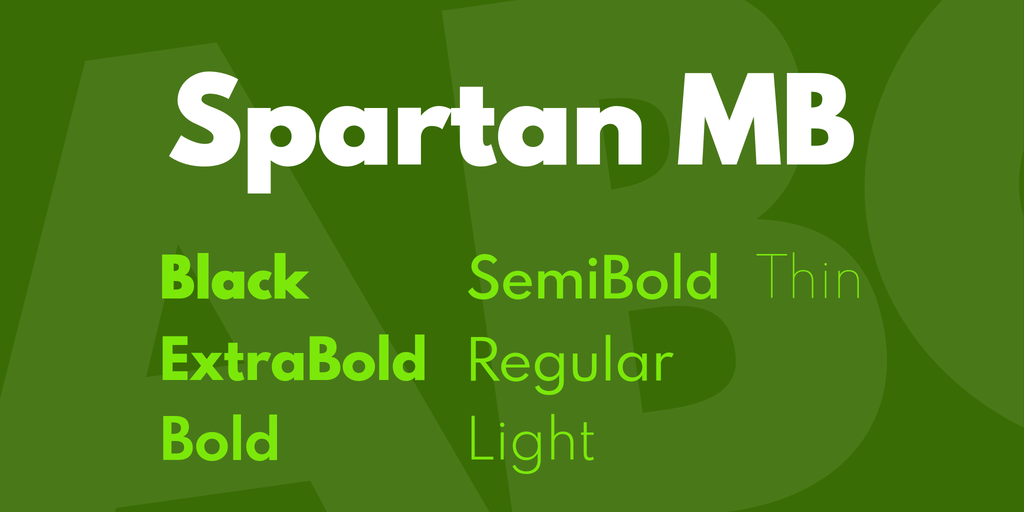 Пример шрифта Spartan MB #1